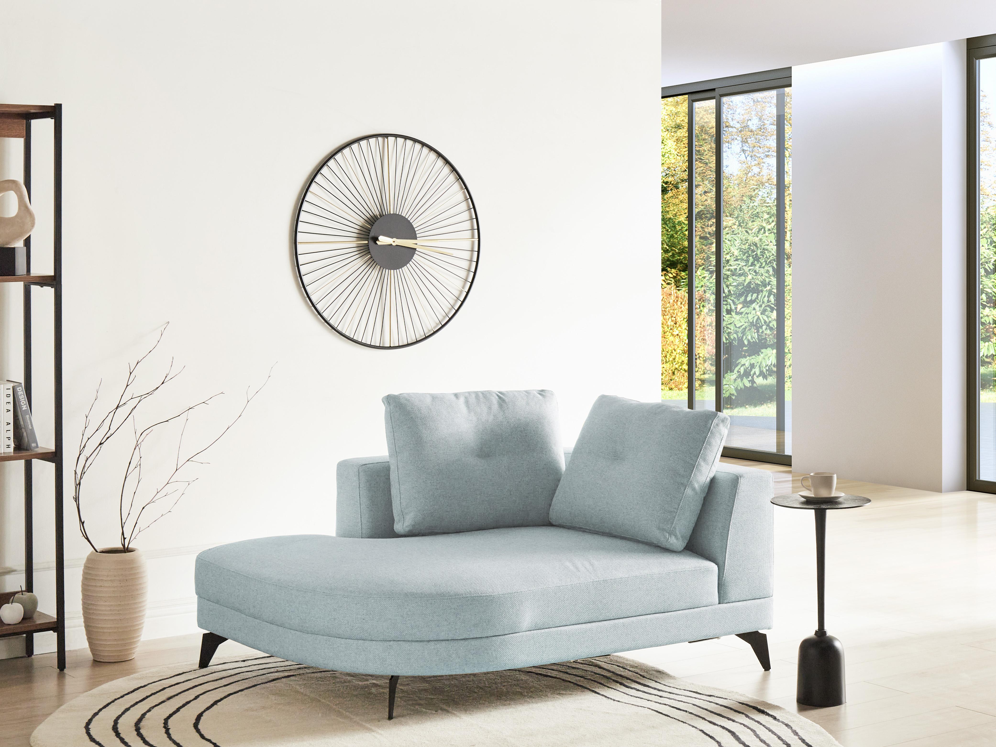 Chaise longue MARUM Chenille Lichtblauw