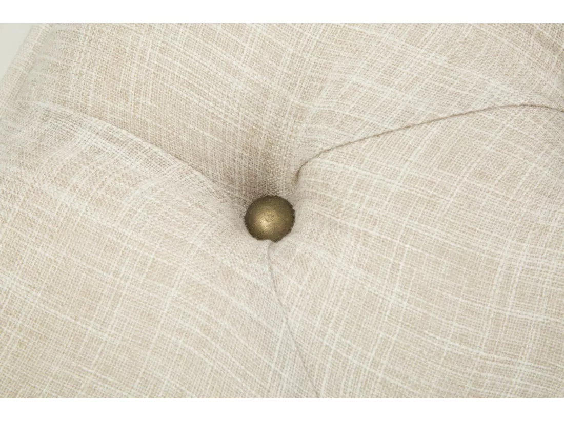 Lot de 2 poufs ouvrants en tissu beige 102x43,5x49,5 - 82x36x37 cm