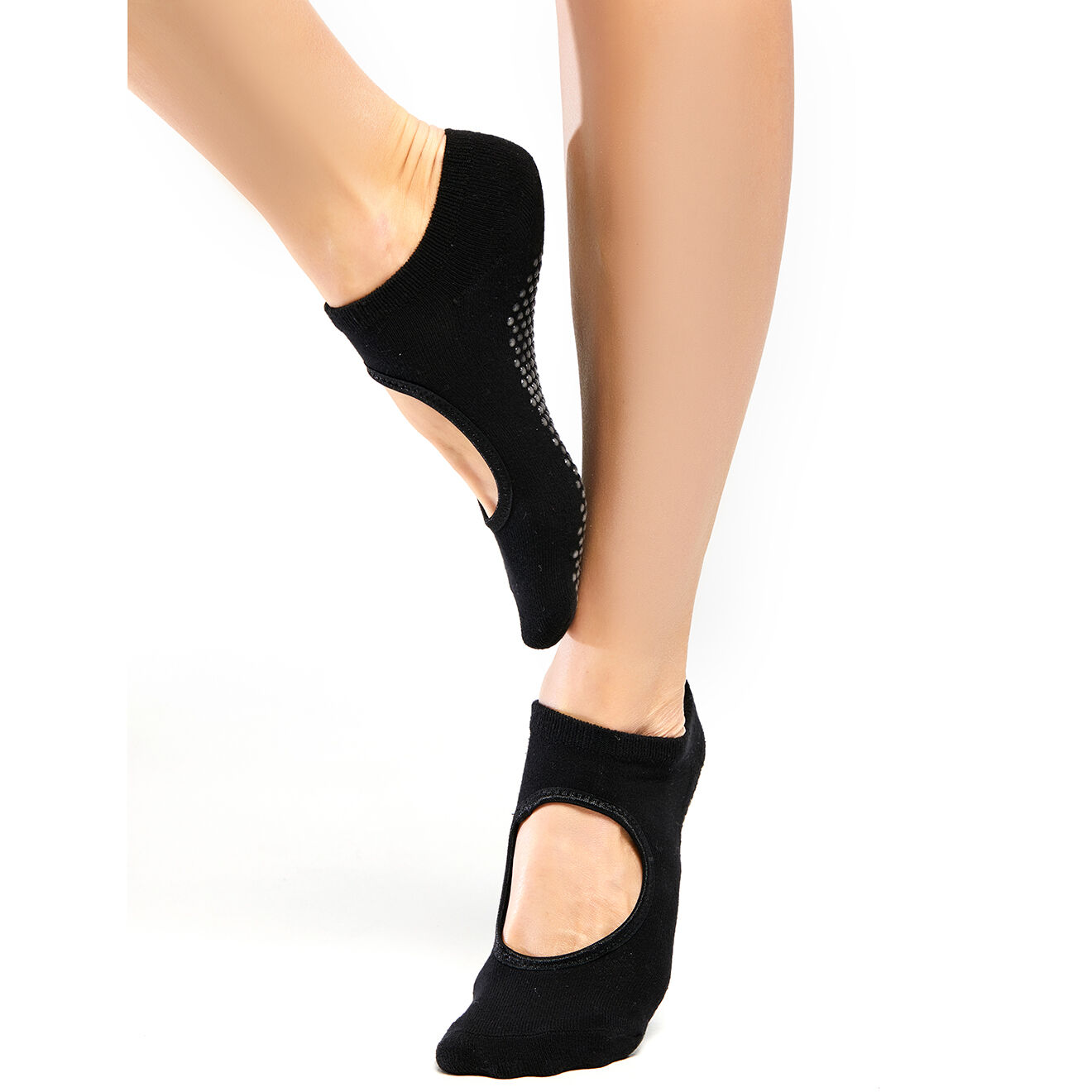 Onamaste Chaussettes de Yoga antidérapantes noires