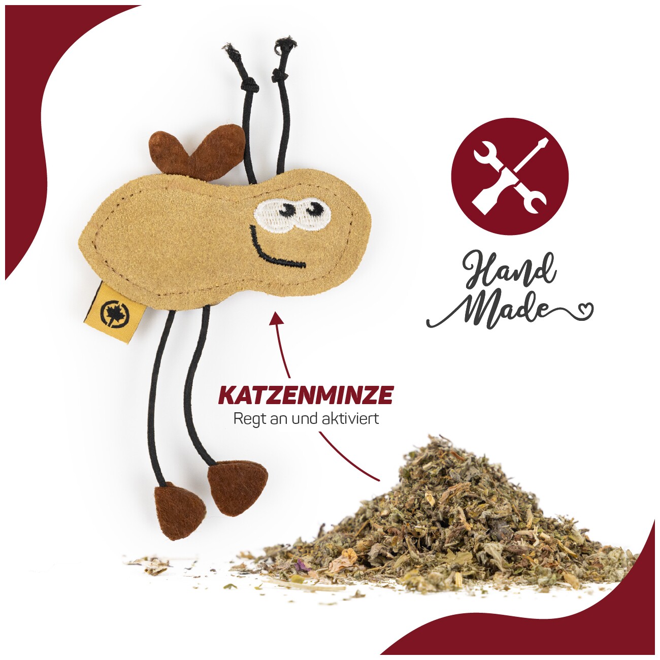 Canadian Cat Company Duftkissen aus Leder | Katzenminze | Käfer