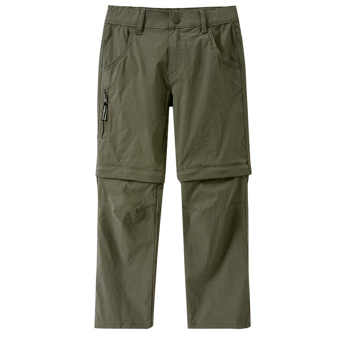 Topolino Kinder Trekking-Hose mit Zippertasche dunkeloliv