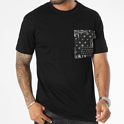 Tee Shirt Poche Noir Bandana