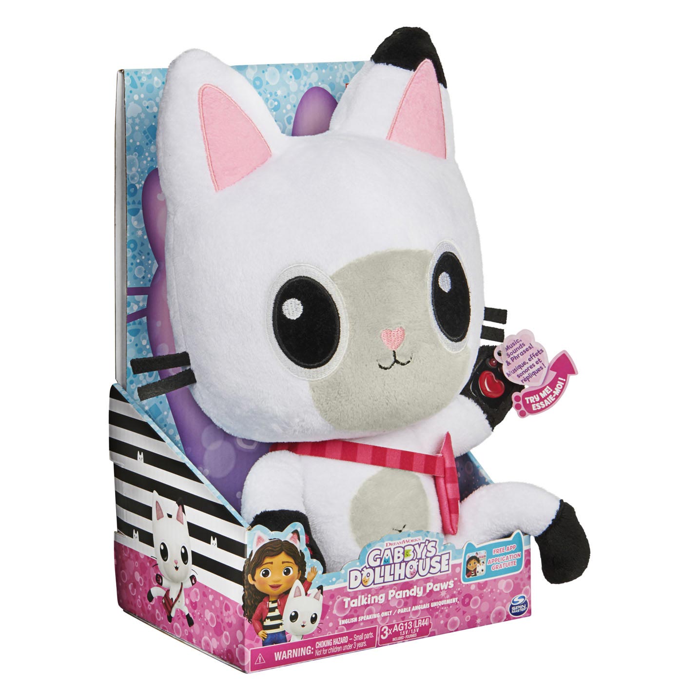 Gabby's Poppenhuis - Pandy Poek Knuffel met Geluid, 30cm