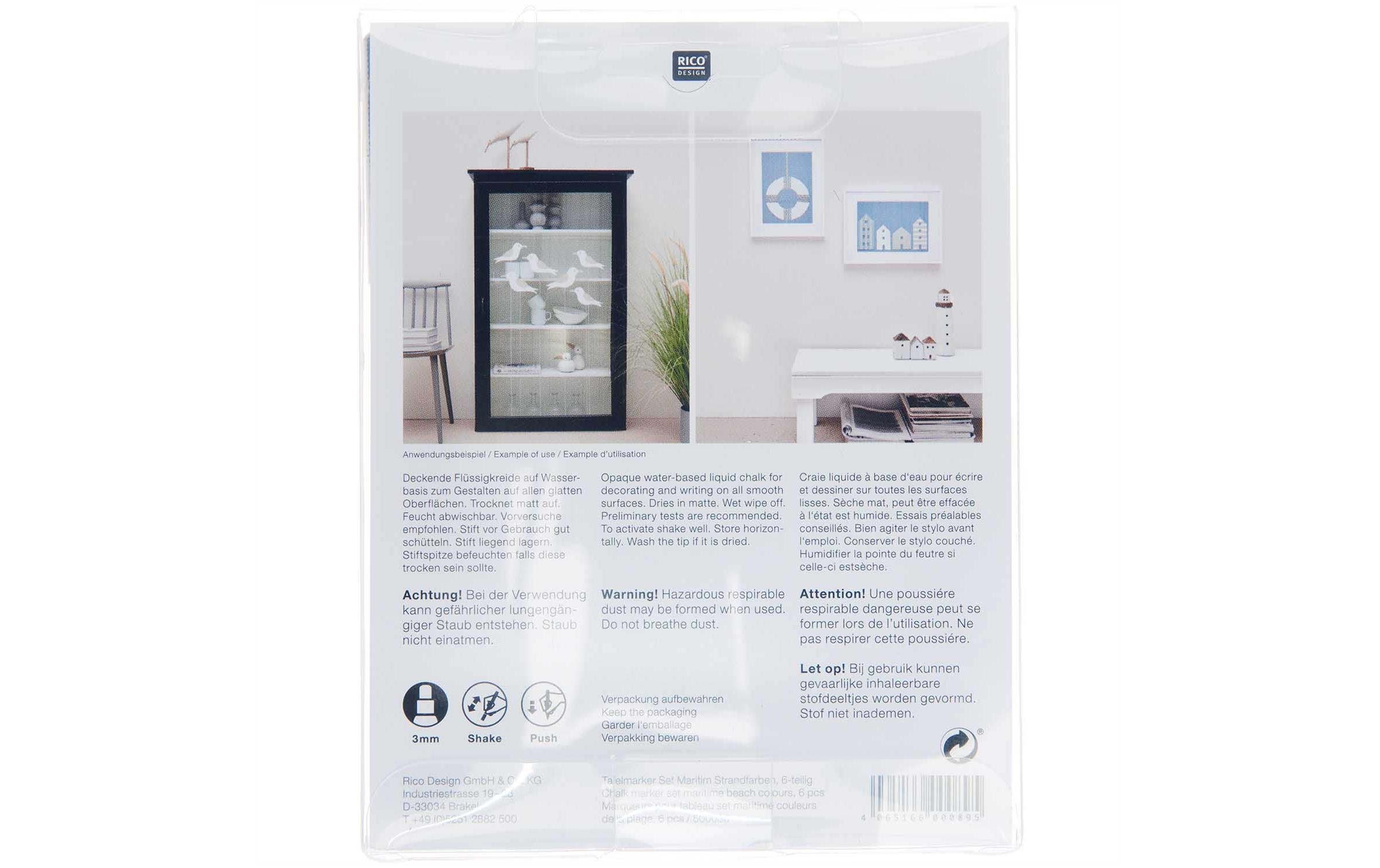 Kreidemarker 6 Stück, MehrfarbigKreativ mit Rico Design
