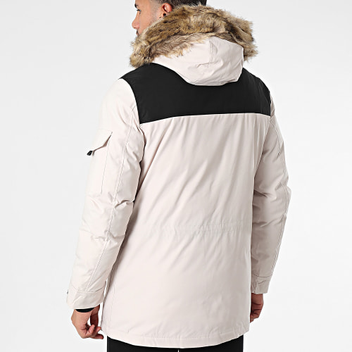 Parka Capuche Fourrure Beige