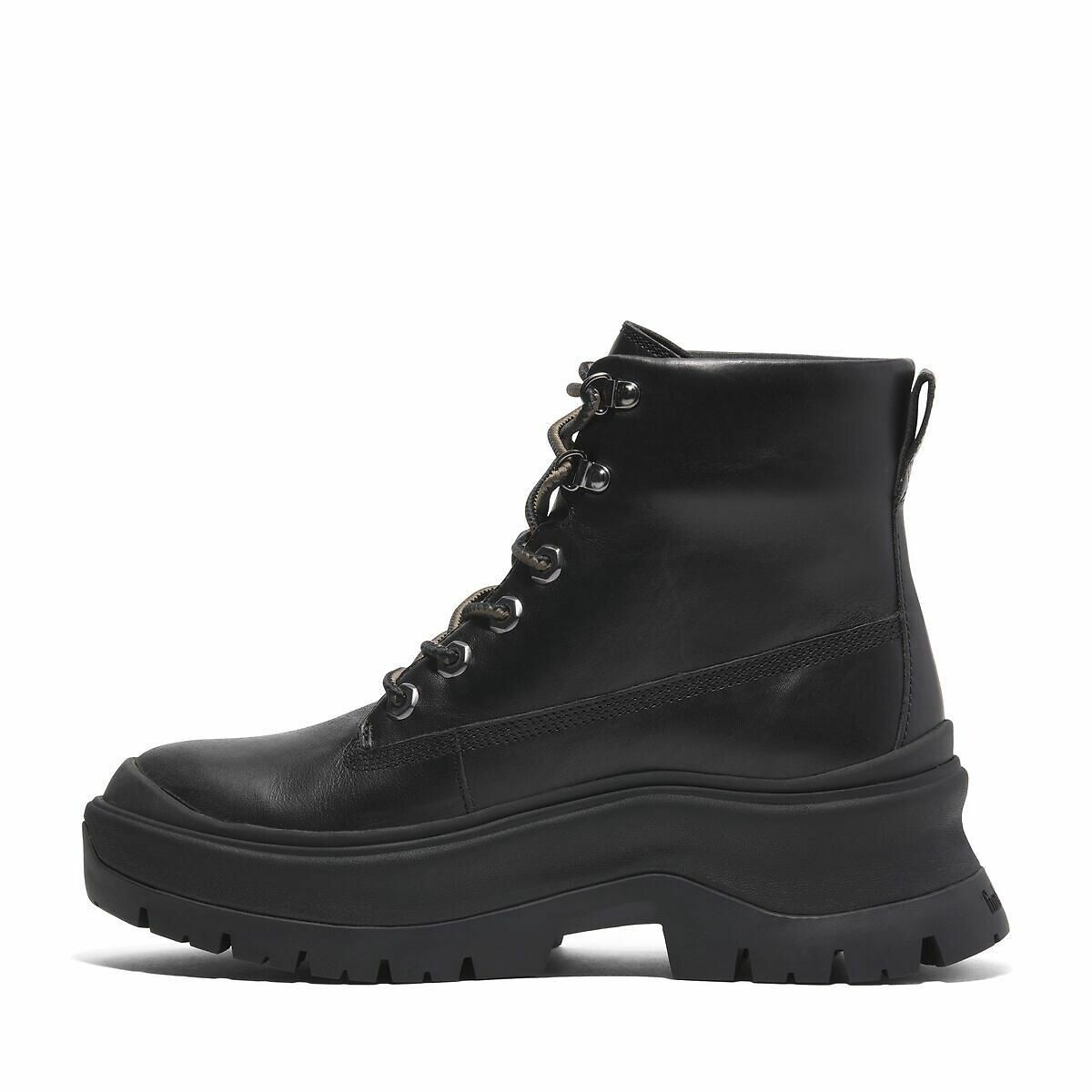 TIMBERLAND<br>Botas de couro de cano médio Roxie Lane com cadarços