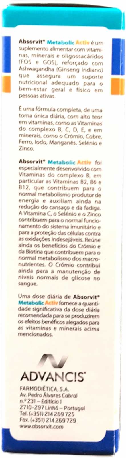 Absorbit Metabolic Activ 30 comprimidos