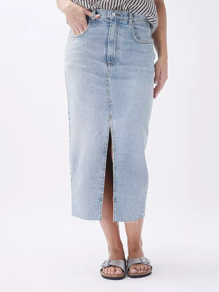 PNTS Jeansrock LETS ROCK hellblau