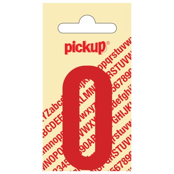 Pickup plakletter O rood 60 mm