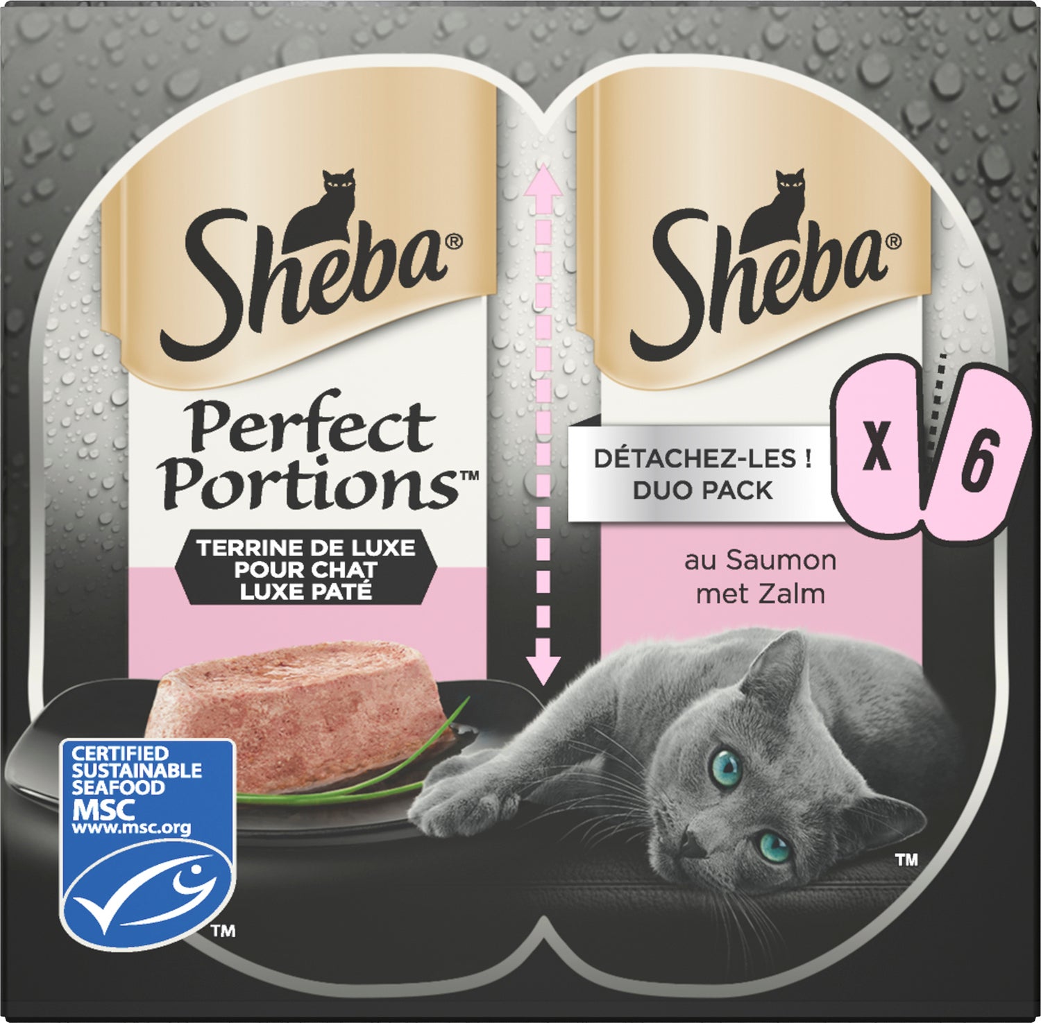 Sheba kattenvoer Perfect Portions zalm 37,5 g 6 stuks