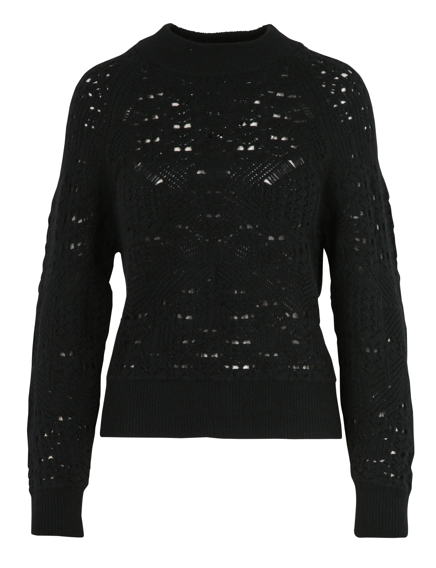 CHIARA - Pull ajouré en cachemire | Noir