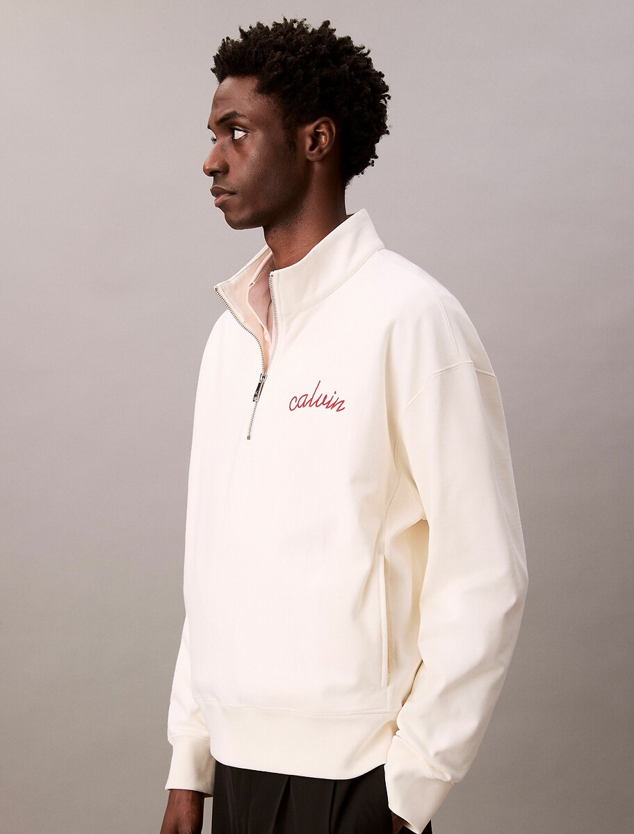 CALVIN KLEIN JEANS<br>Suéter com gola alta e meio zíper