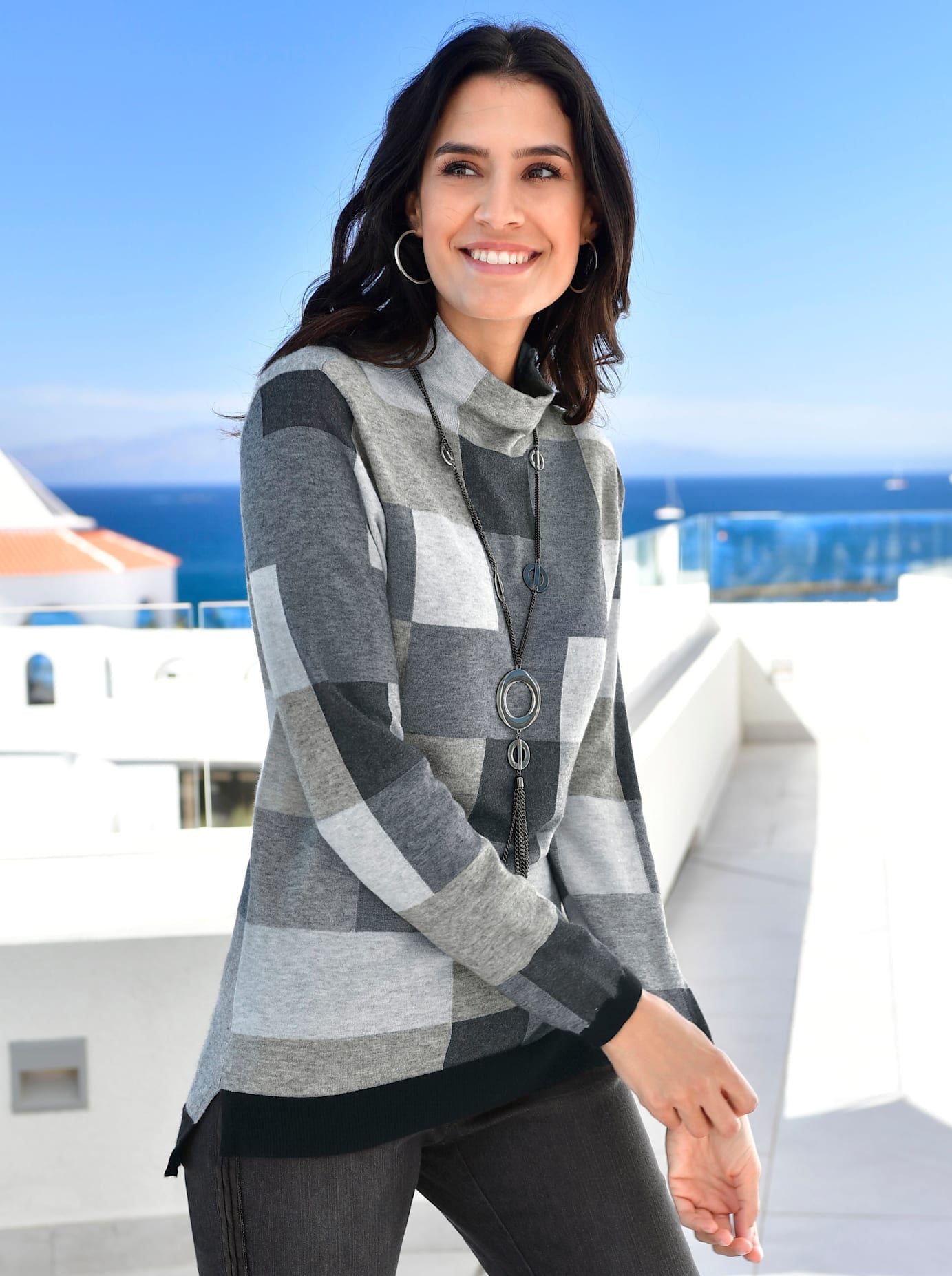 Inspirationen Stehkragenpullover »Pullover«