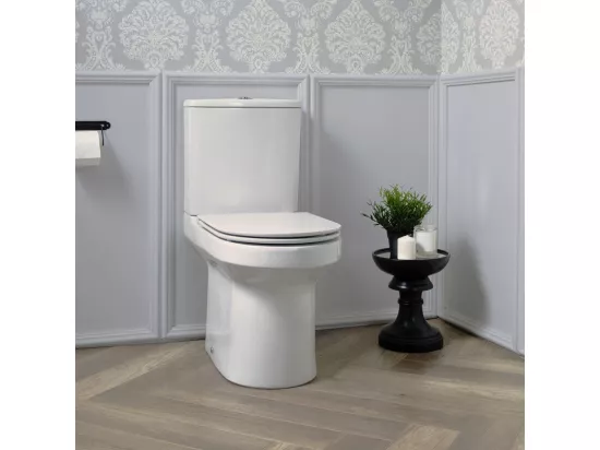 JACOB DELAFON Pack WC au sol blanc sans bride Elite avec abattant extraplat fermeture douce avec porte-rouleau moderne
