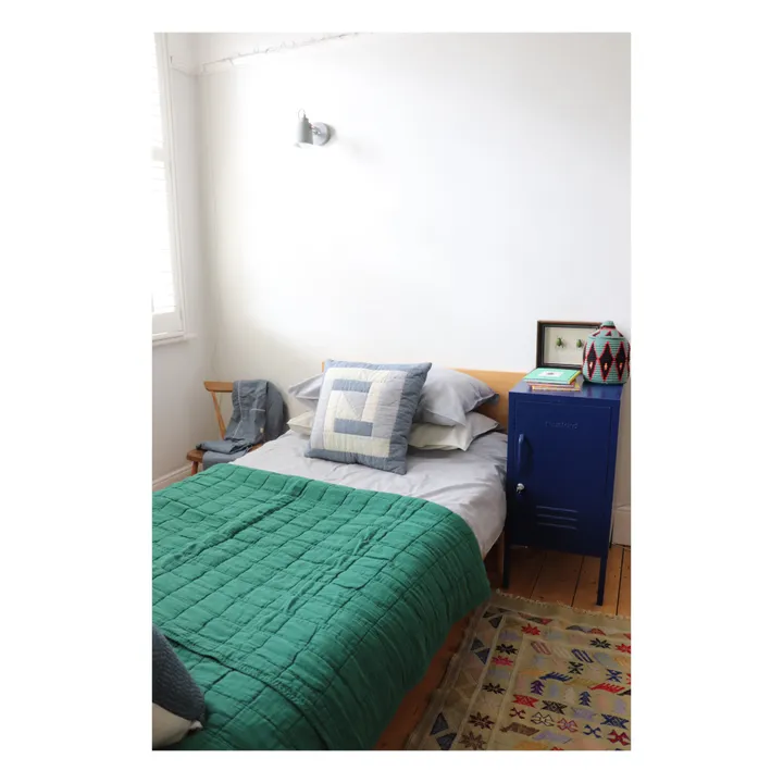 Camomile London Couverture matelassée en coton | Vert forêt