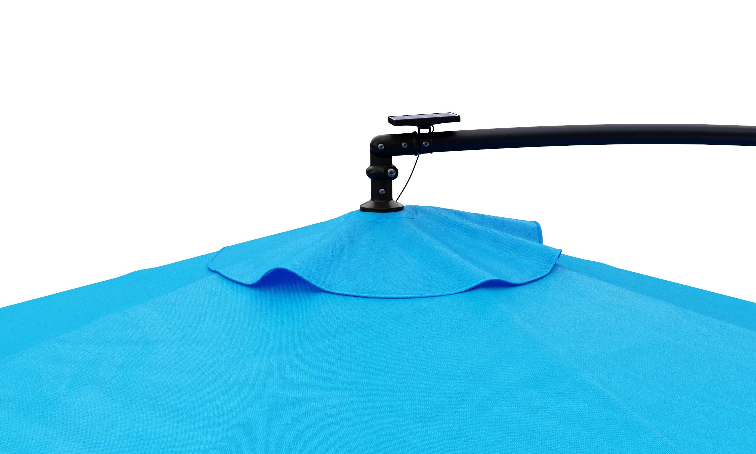 Sonnenschirm Ampelschirm BAY mit LED 300 cm blau