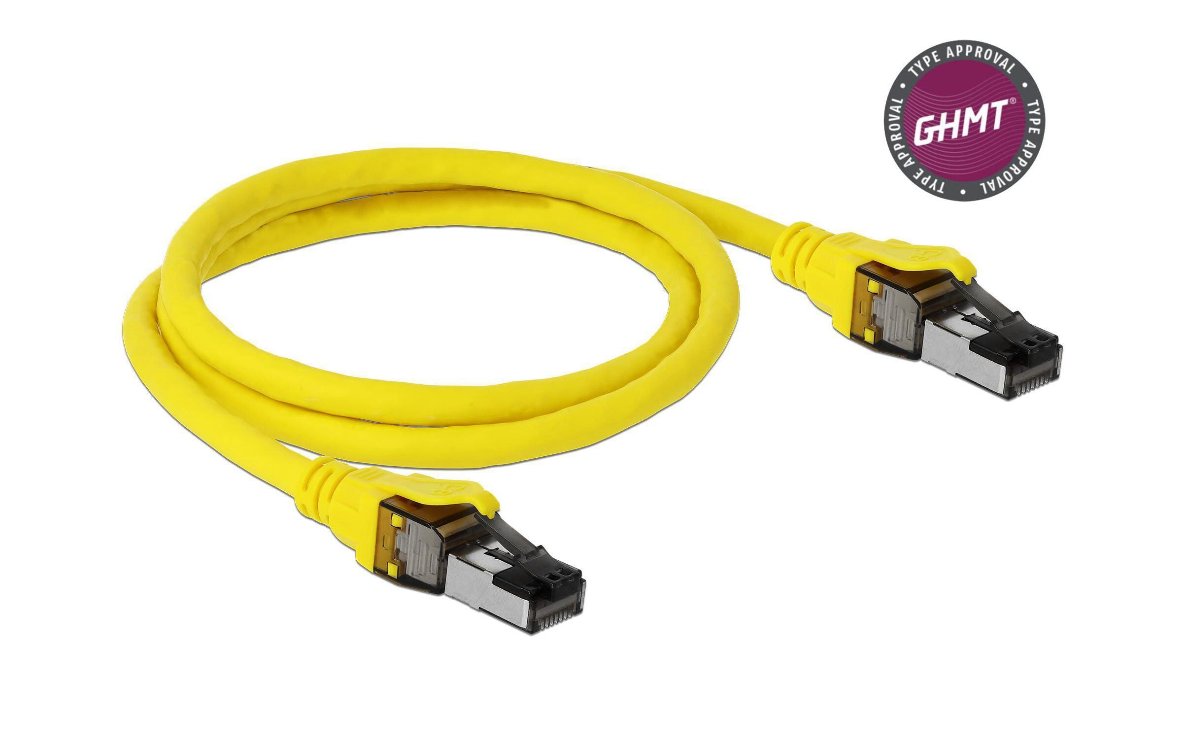 Patchkabel RJ-45 - RJ-45, Cat 8.1, S/FTP, 1 m, GelbDelock Kabel RJ45 Cat.8.1 S/FTP 1 m, Gelb