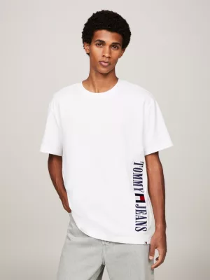Camiseta de malha escovada com logo de arquivo