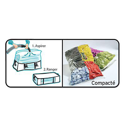 Lot de 3 housses de rangement sous vide Compactor Aspispace