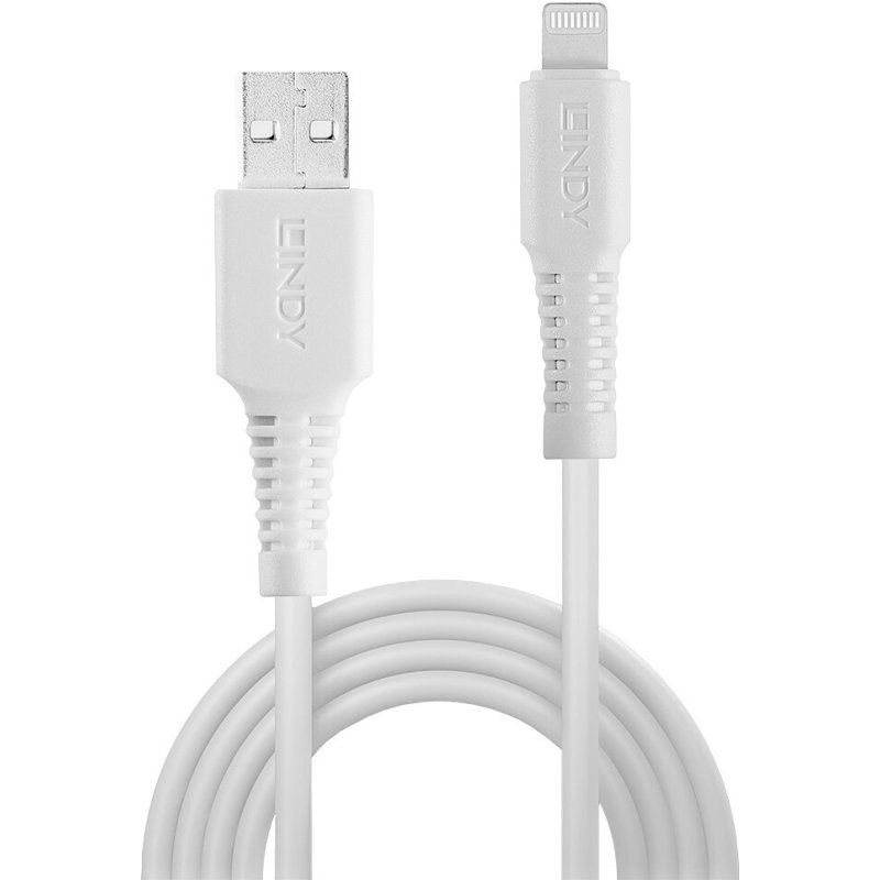 Lindy Câble USB Type A vers Lightning, Blanc, 0.5m