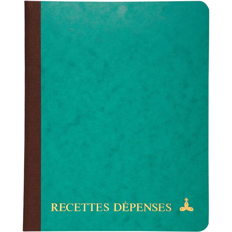 Registre piqûre recettes - dépenses 2 colonnes Le Dauphin 3931 - 21 x 29,7 cm 80 pages