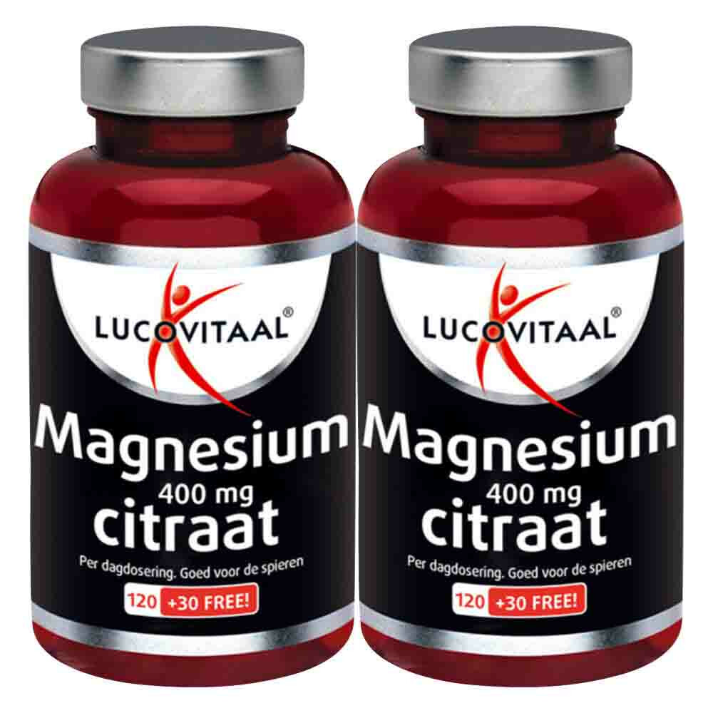 2x Lucovitaal Magnesium Citraat 400mg150 tabletten