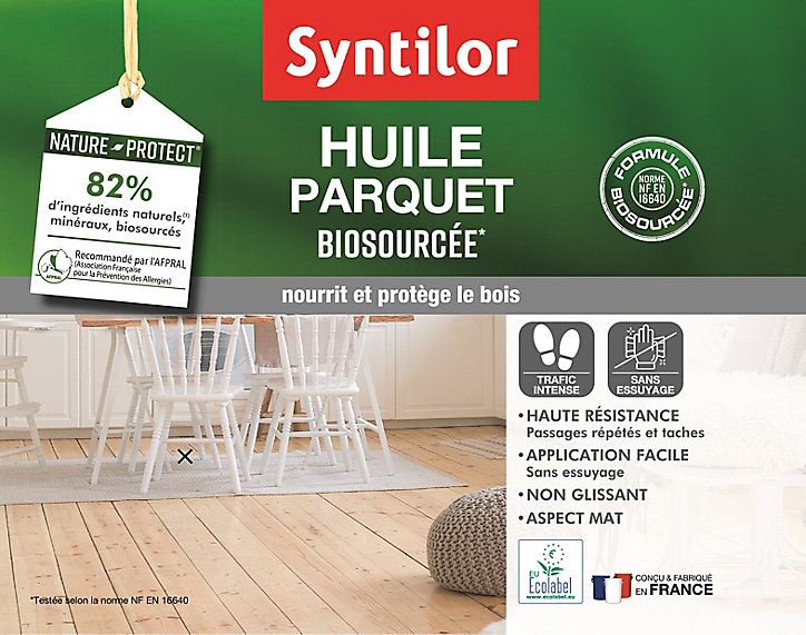 Huile Parquet Syntilor biosourcée Nature Protect incolore 5L