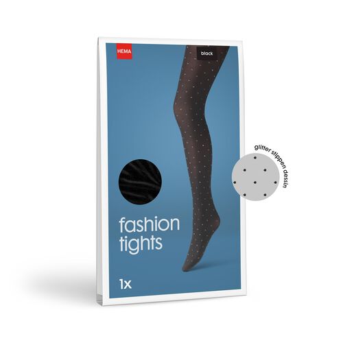 collant fashion brillant pois 60 deniers noir