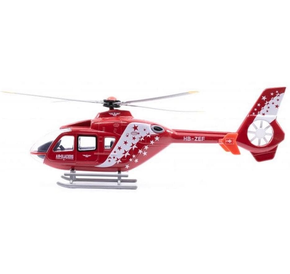 Toy EC-135 Air-Glaciers Helikopter 1:72Detailgetreuer Helikopter mit Licht- und Soundfunktionen