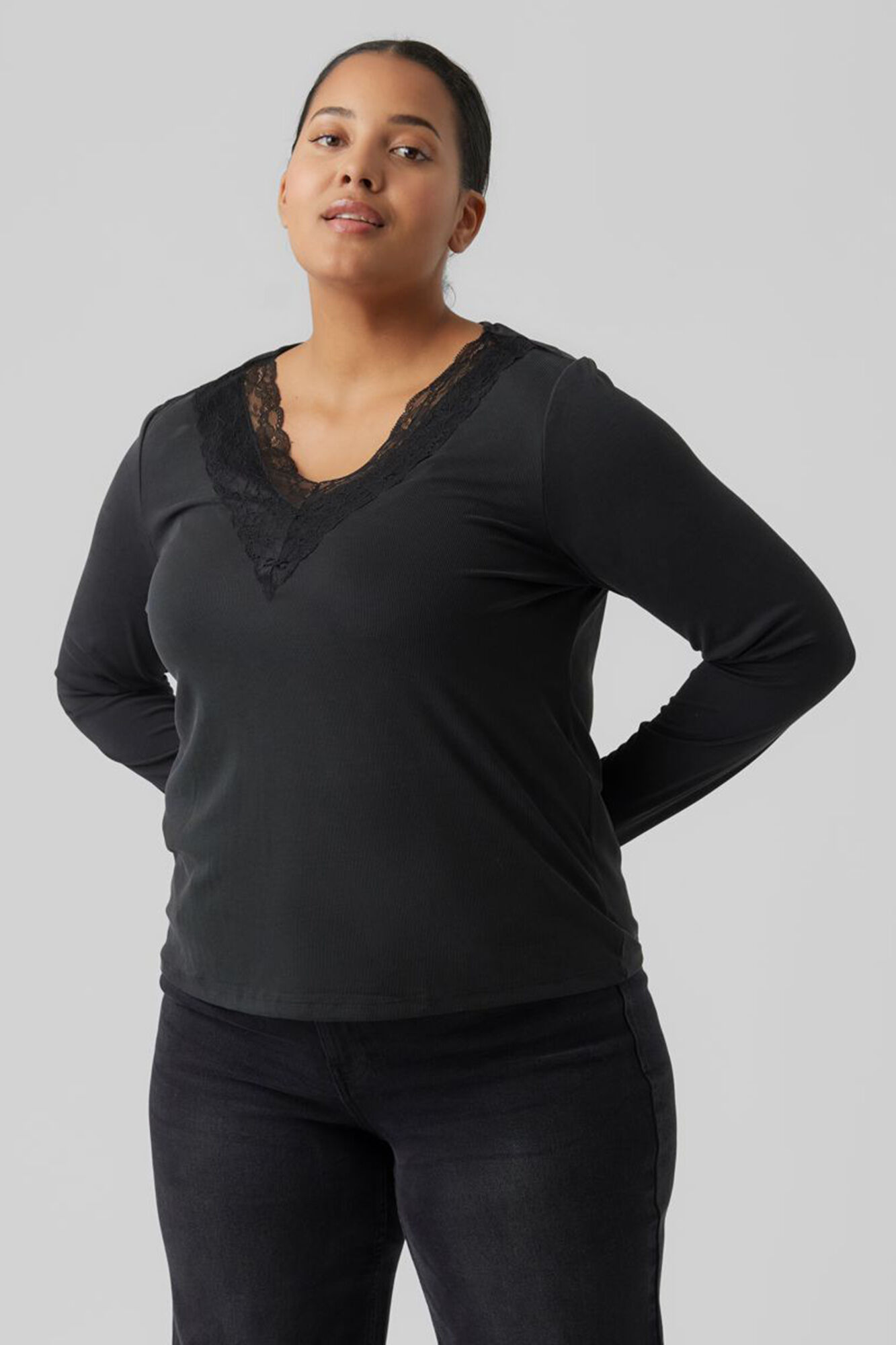 Camisa Curve Lace - Preta