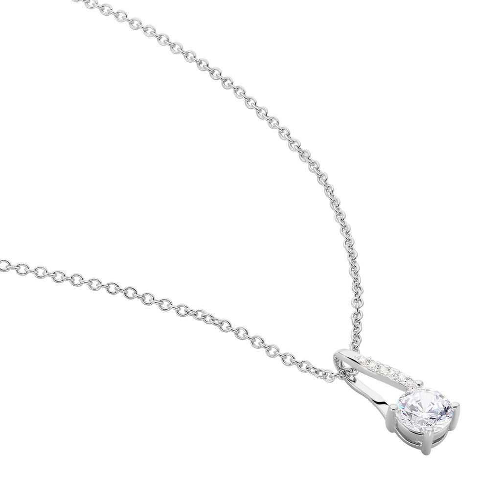 Collier Idylla Argent Blanc Oxyde De Zirconium