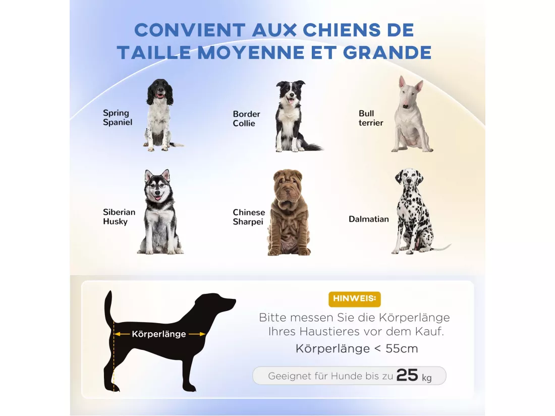 Canapé chien lit pour chien design scandinave - coussin moelleux déhoussable, pieds bois - velours bleu canard