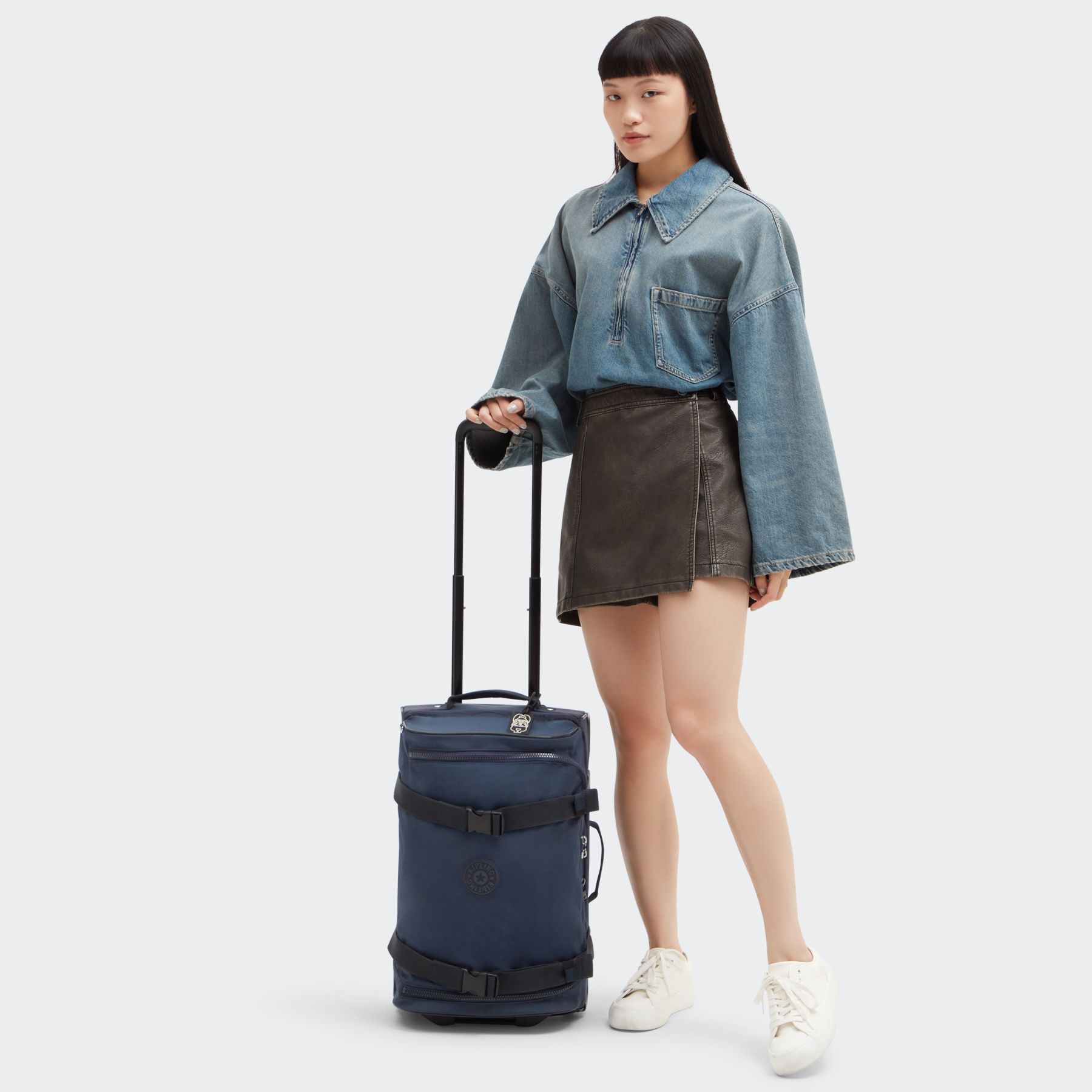 AVIANA S Petit bagage à main à roulettes avec sangles ajustables - Blue Bleu 2