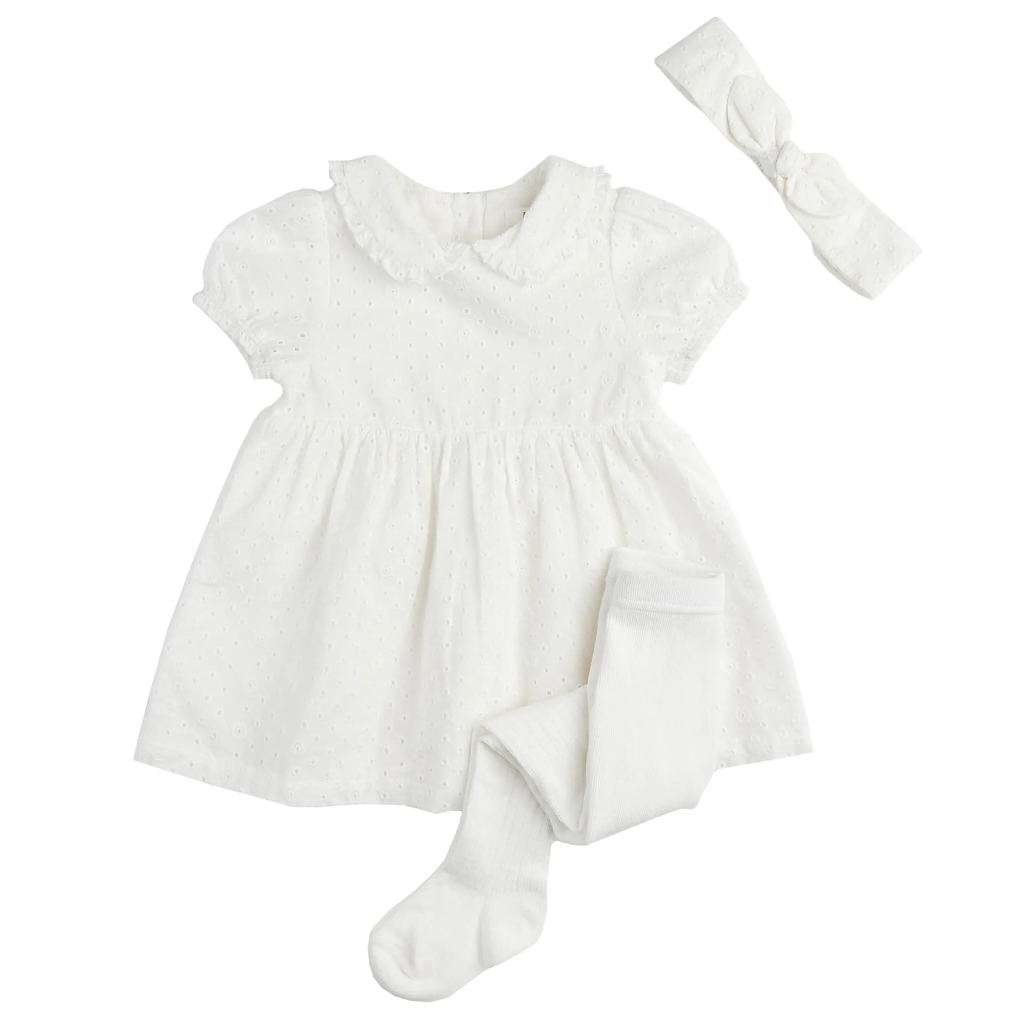 Firsts par Petit Lem Robe Broderie Anglaise 3-24mois