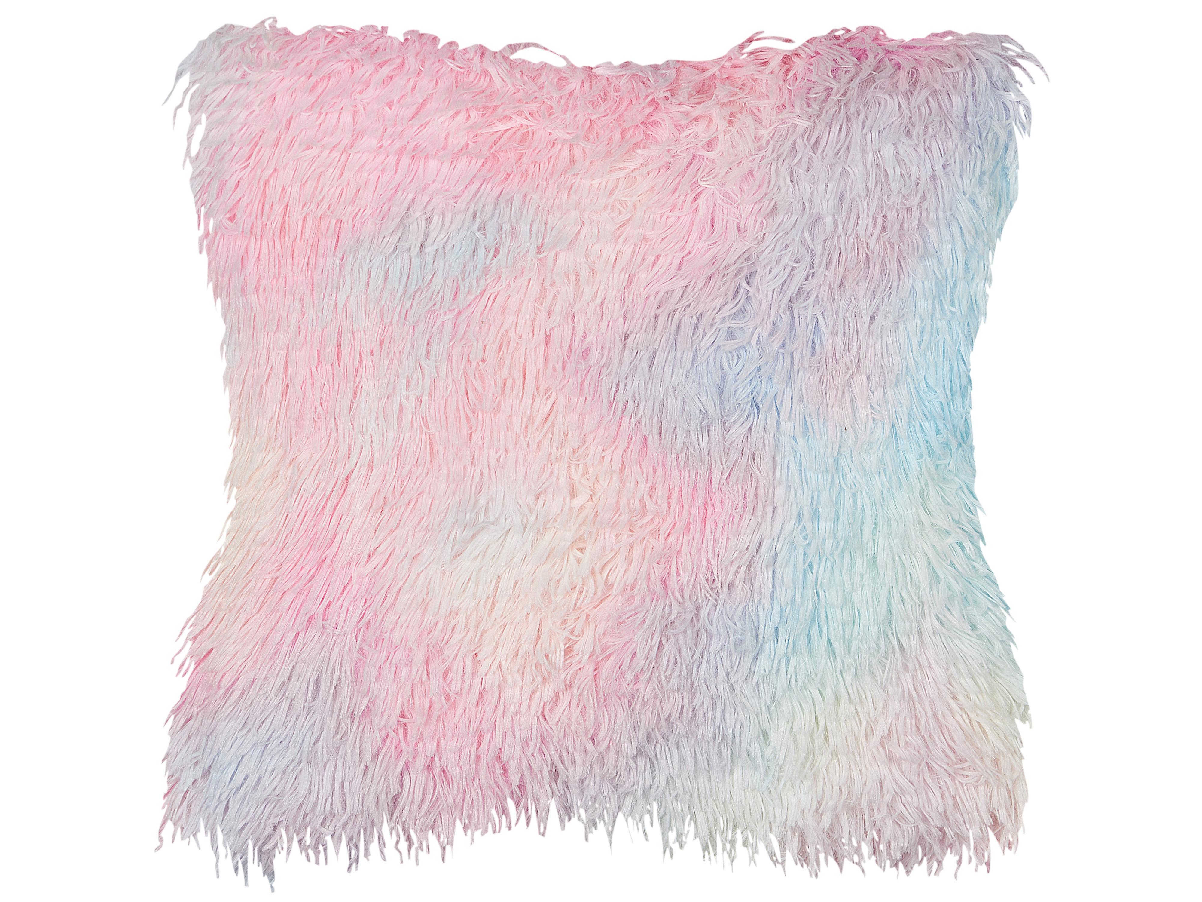 Set van 2 sierkussens AMARYLLIS Nepbont 45 x 45 cm Meerkleurig