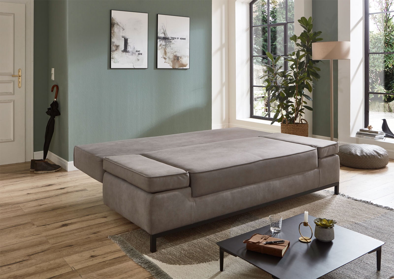 Schlafsofa Jarny 202x90x97 cm anthrazit