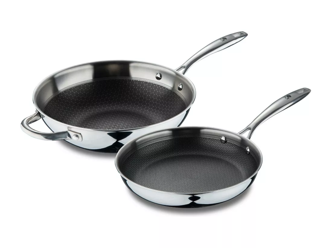 Set de poêles à frire MasterPRO en acier inoxydable Ø24x4,7 cm + Wok Ø28x8 cm