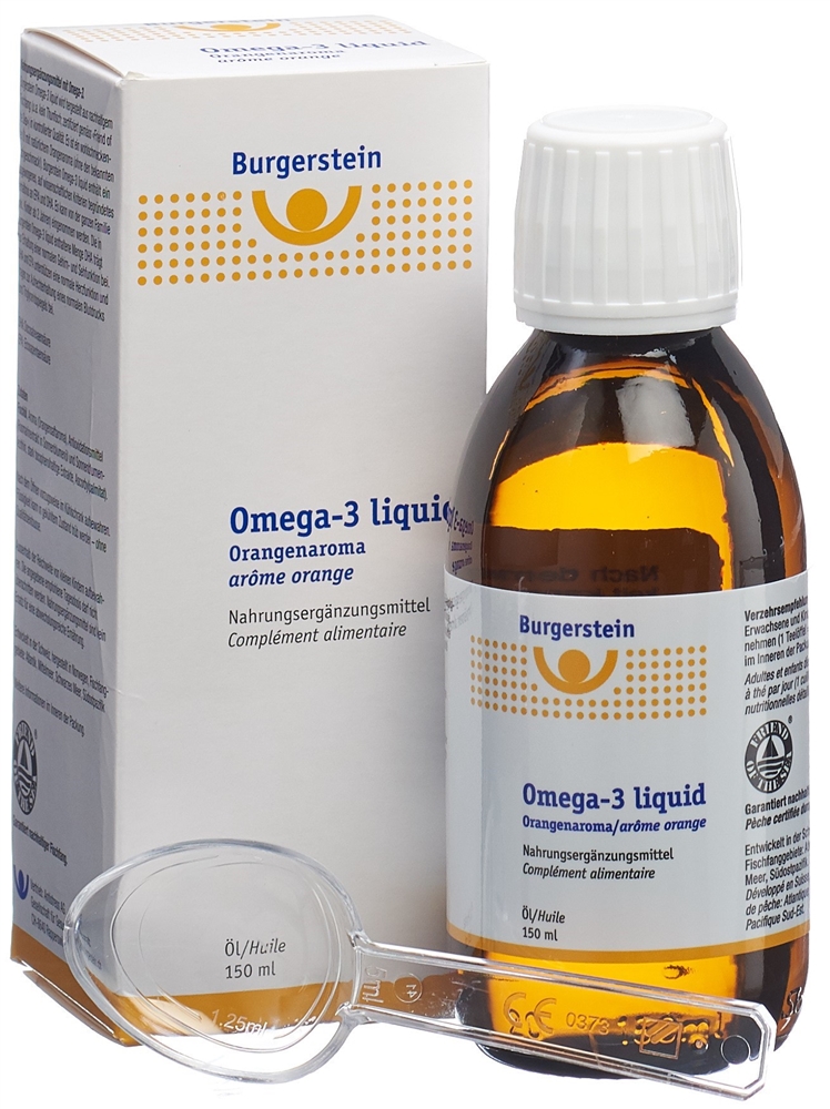 BURGERSTEIN Omega-3 liquid<br>150 ml, Flasche, Lösung zum Einnehmen