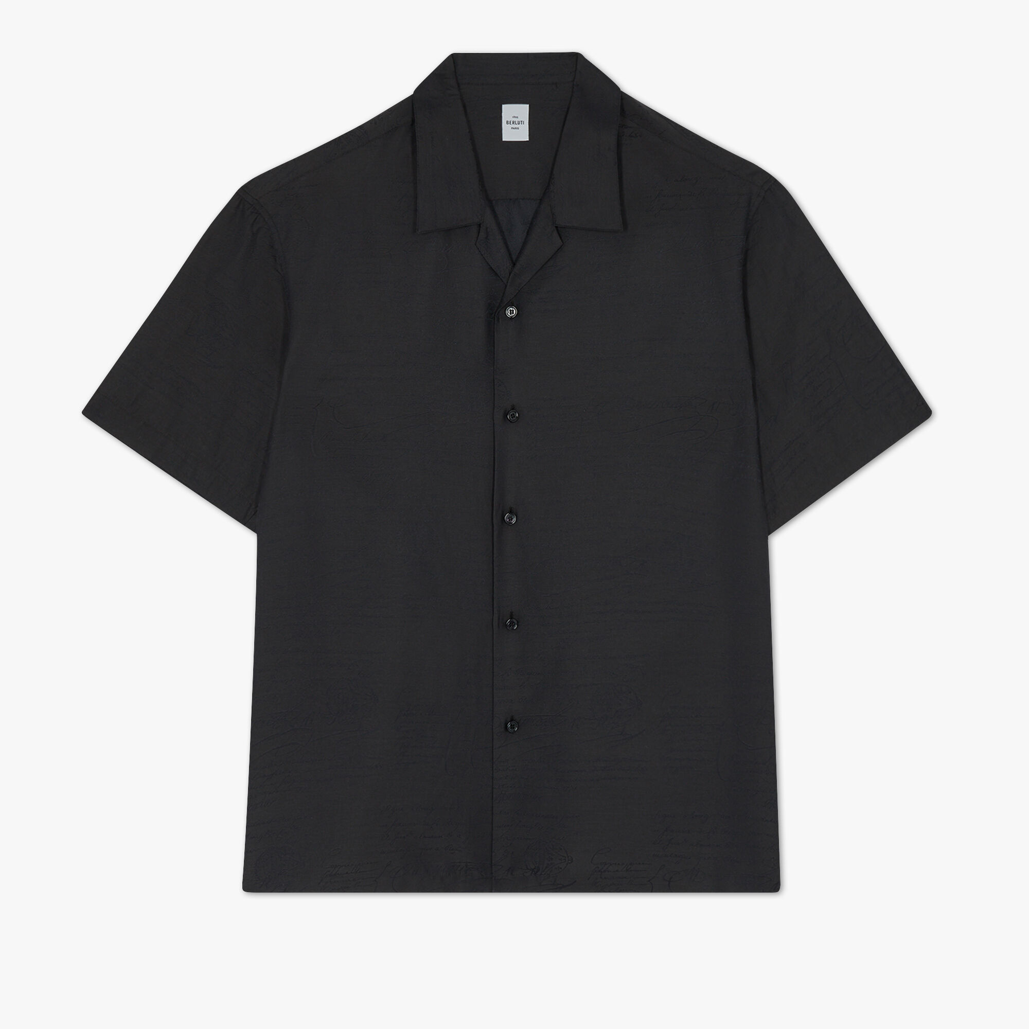 Chemise À Manches Courtes En Soie Et Coton Scritto