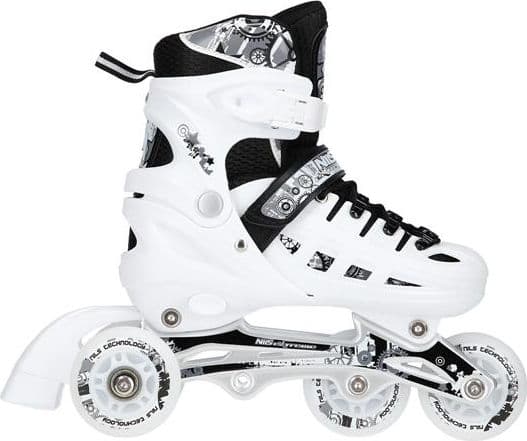 Inline skøyter Nils Extreme NH10905 med utskiftbar skøyte, hvit, størrelse 39-42