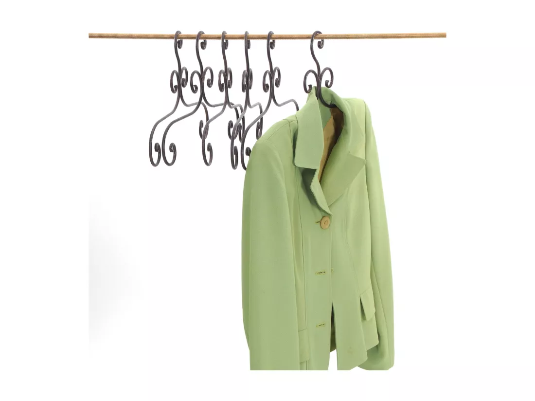 CINTRE Amélie ensemble de 6 Métal brun antique