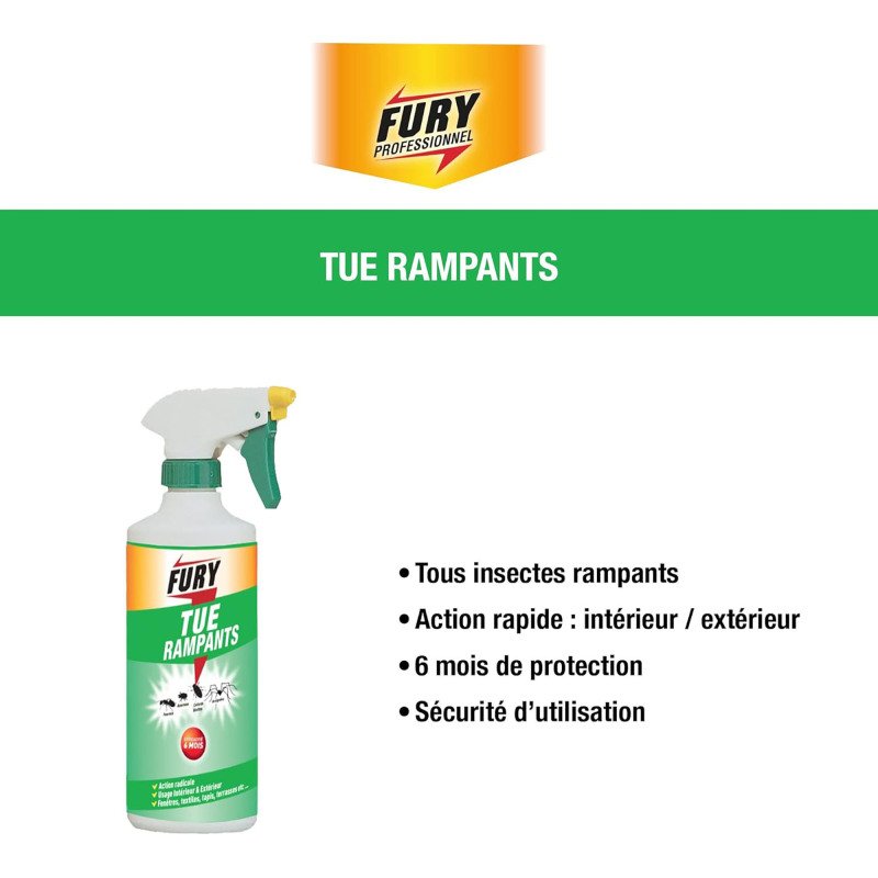 Insecticide tue rampants Fury - Spray 500 ml