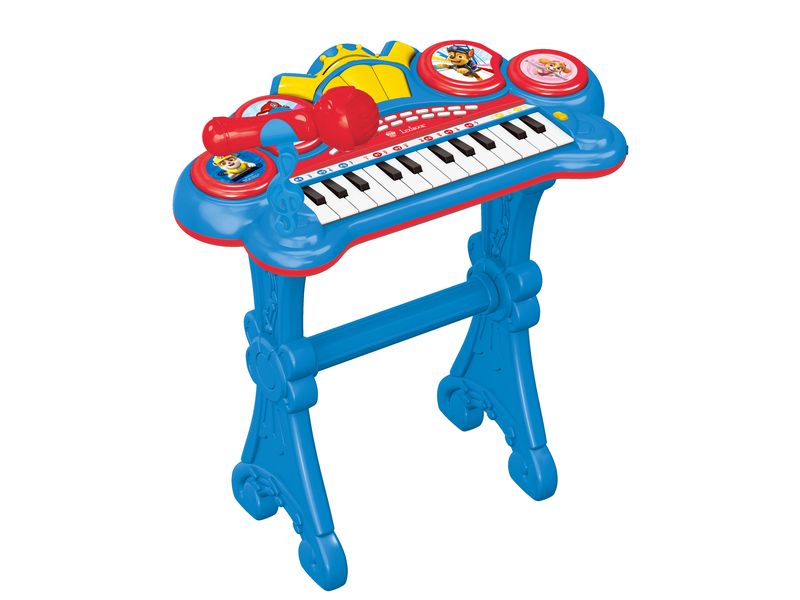 Lexibook Elektronisches Klavier Paw Patrol 24 Tasten Kleines Klavier für Kinder mit Sitz, Mikrofon und Aux-In-Kabel