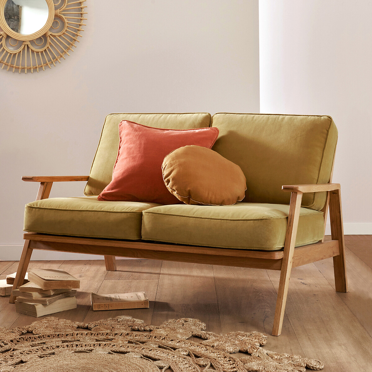 LA REDOUTE INTERIEURS<br>Sofá de veludo, Watford, 2 lugares