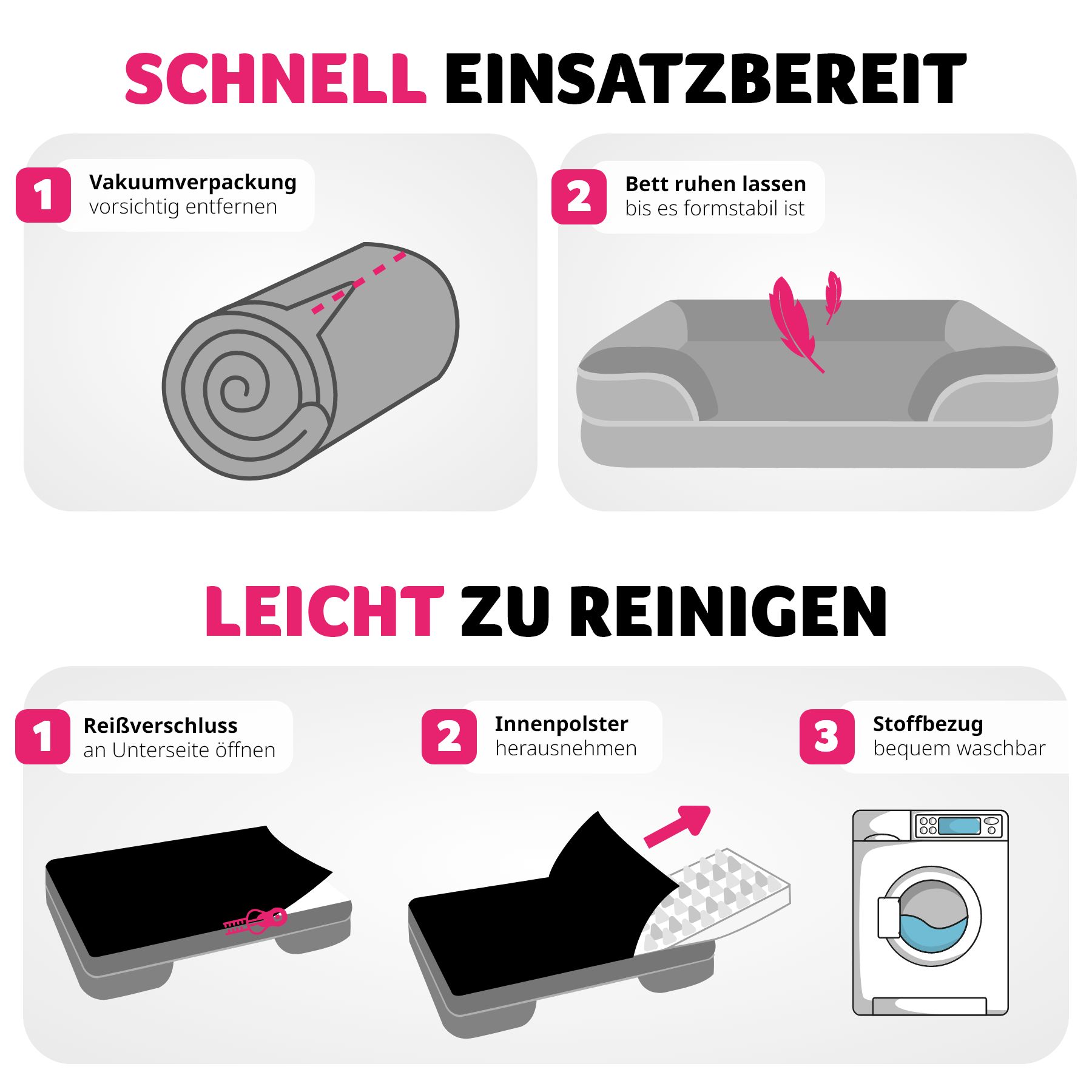 tectake® Orthopädisches Hundebett, mit abnehmbarem, wasserdichtem Plüschbezug, rutschfeste Unterseite, waschbar