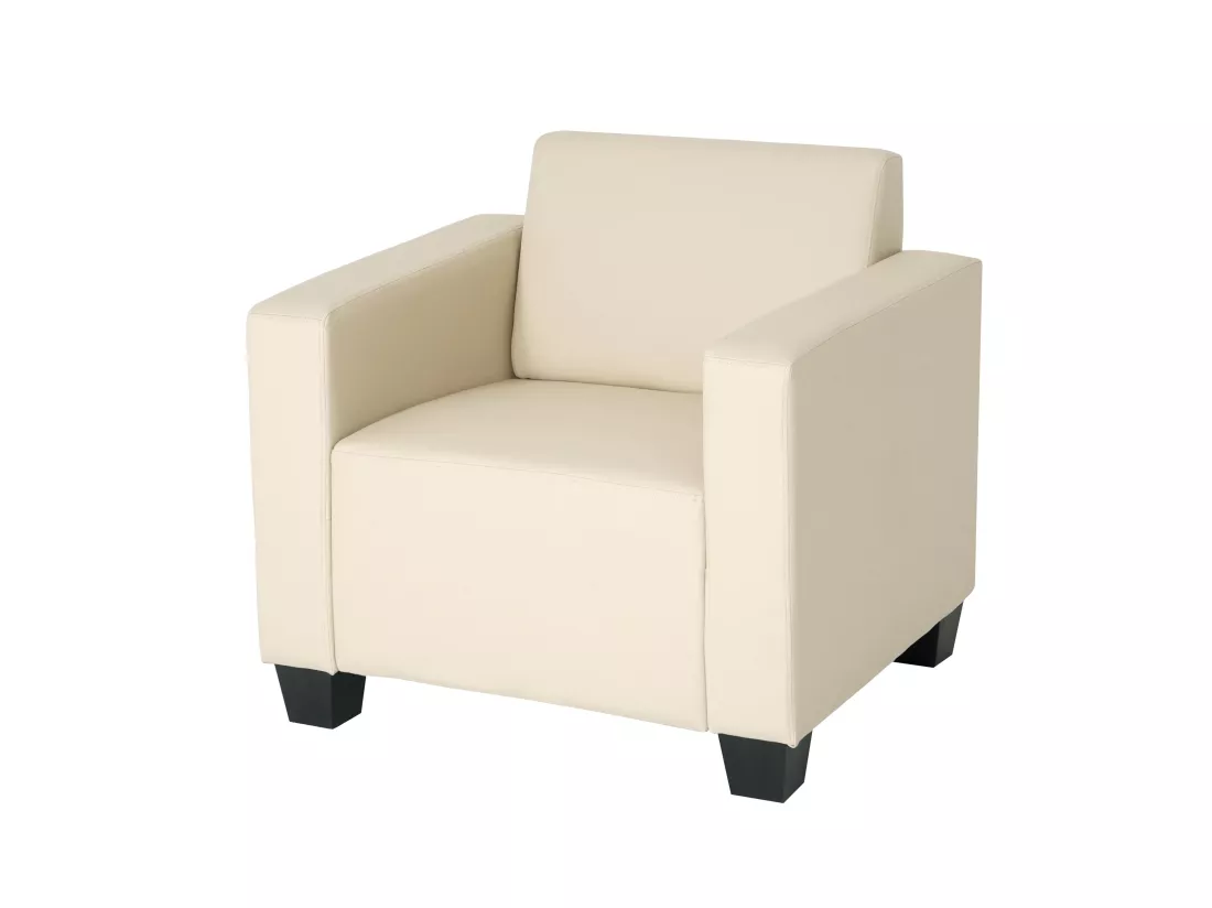 Fauteuil lounge Moncalieri, crème
