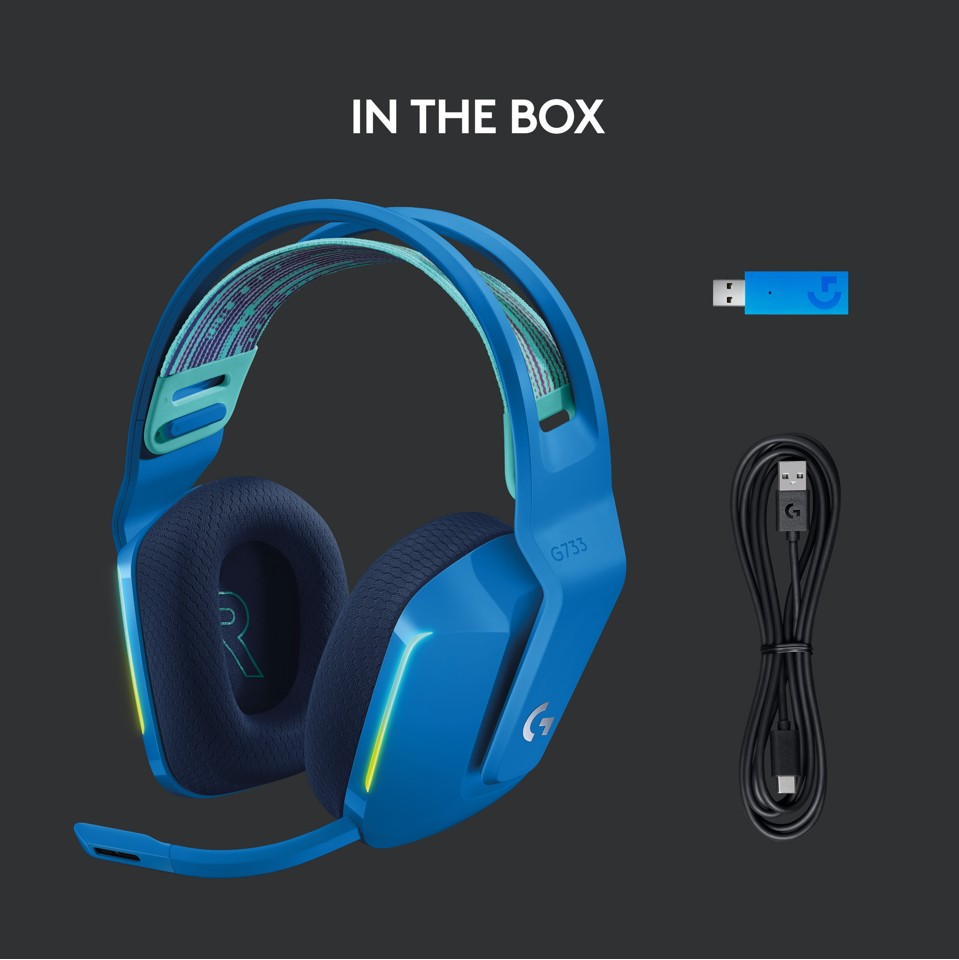 Logitech - G733 LIGHTSPEED Headset - BLUE - 2.4GHZ