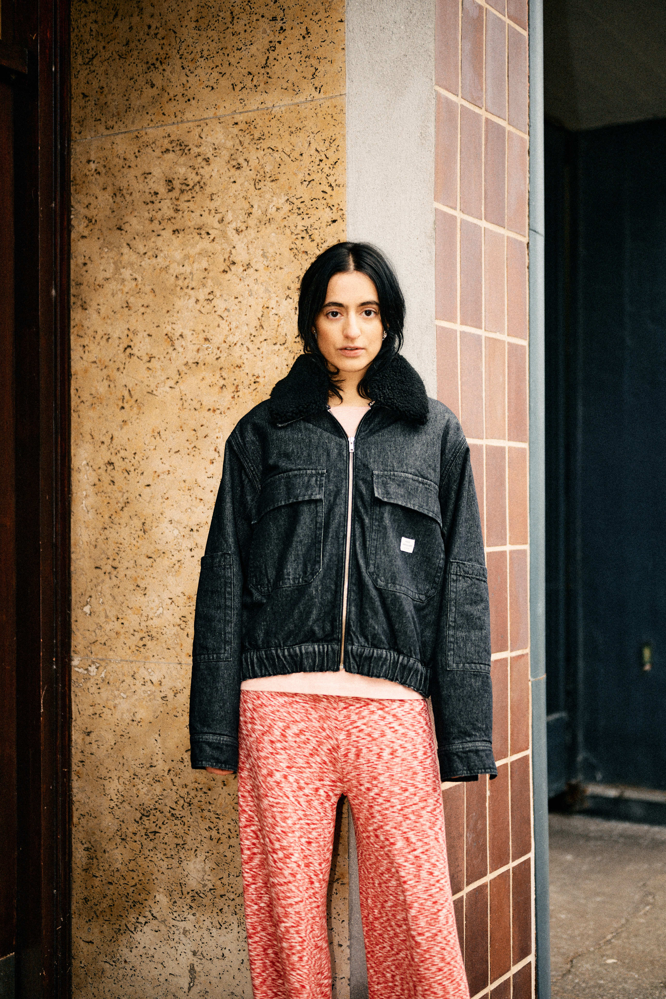 Mads Nørgaard  Dark Denim Sunny jakke - sort