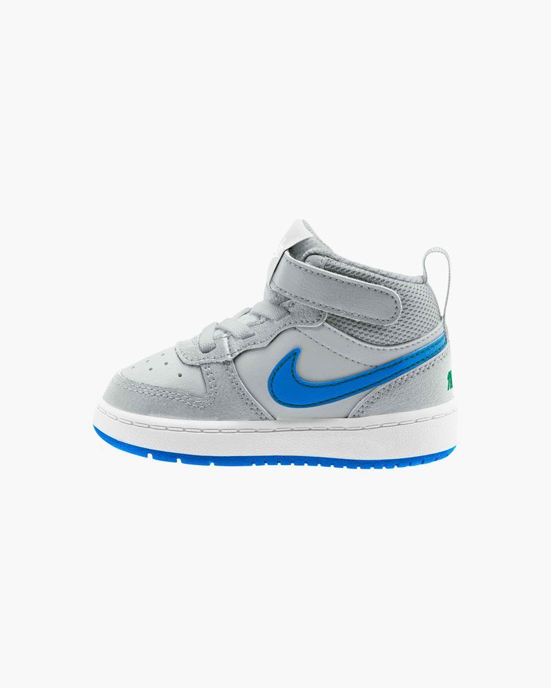 Chaussures Nike Court Borough Mid 2 Gris & Bleu pour enfant