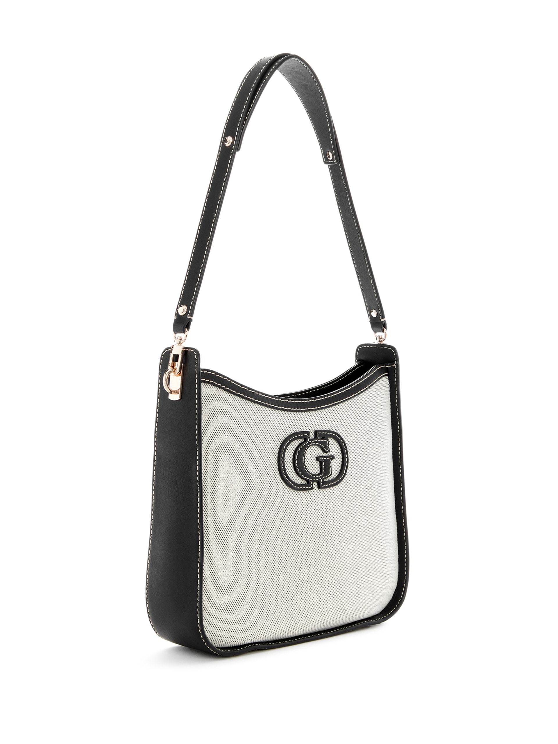 Bolsa de ombro Sebina em lona, modelo bucket.